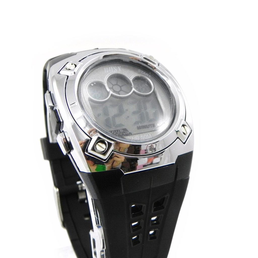 Les Trésors De Lily [I1061] - Montre Sport 'Busy' chrome noir