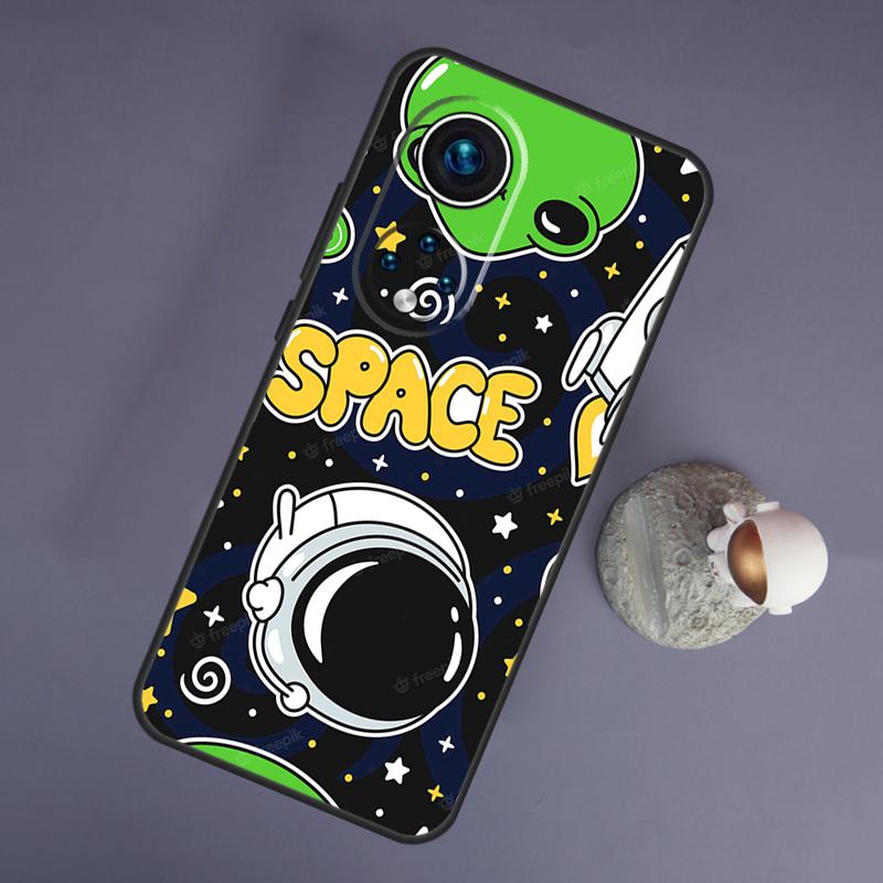 Aesthetics Cute Cartoon Alien For Huawei Honor Magic 5 Lite 70 50 X8 X9 a P20 P30 P40 P50 P60 Pro P Smart Nova 9 5T Case