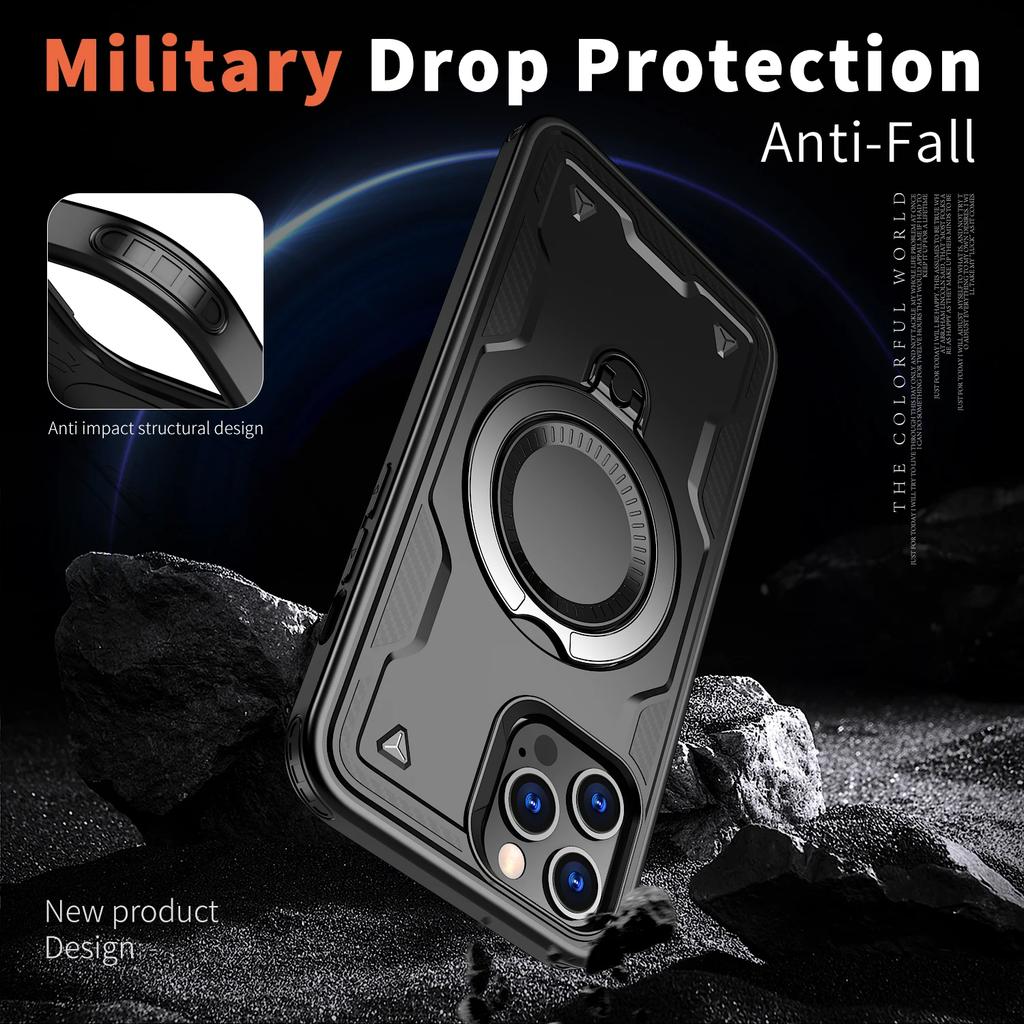 Ochranný otočný kryt se stojánkem pro iPhone 17 Pro Max 17 Air 16 Plus 13 12 14 15 Pro iPhone17 Kryty proti poškrábání