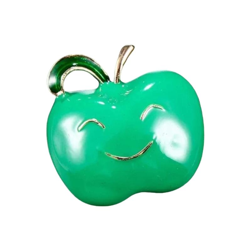 

Wardrobe Malfunction Proof Fruit Brooch With Secure Pin Design Clothing Fastener For Women Fashion Jewelry Accessories зелений