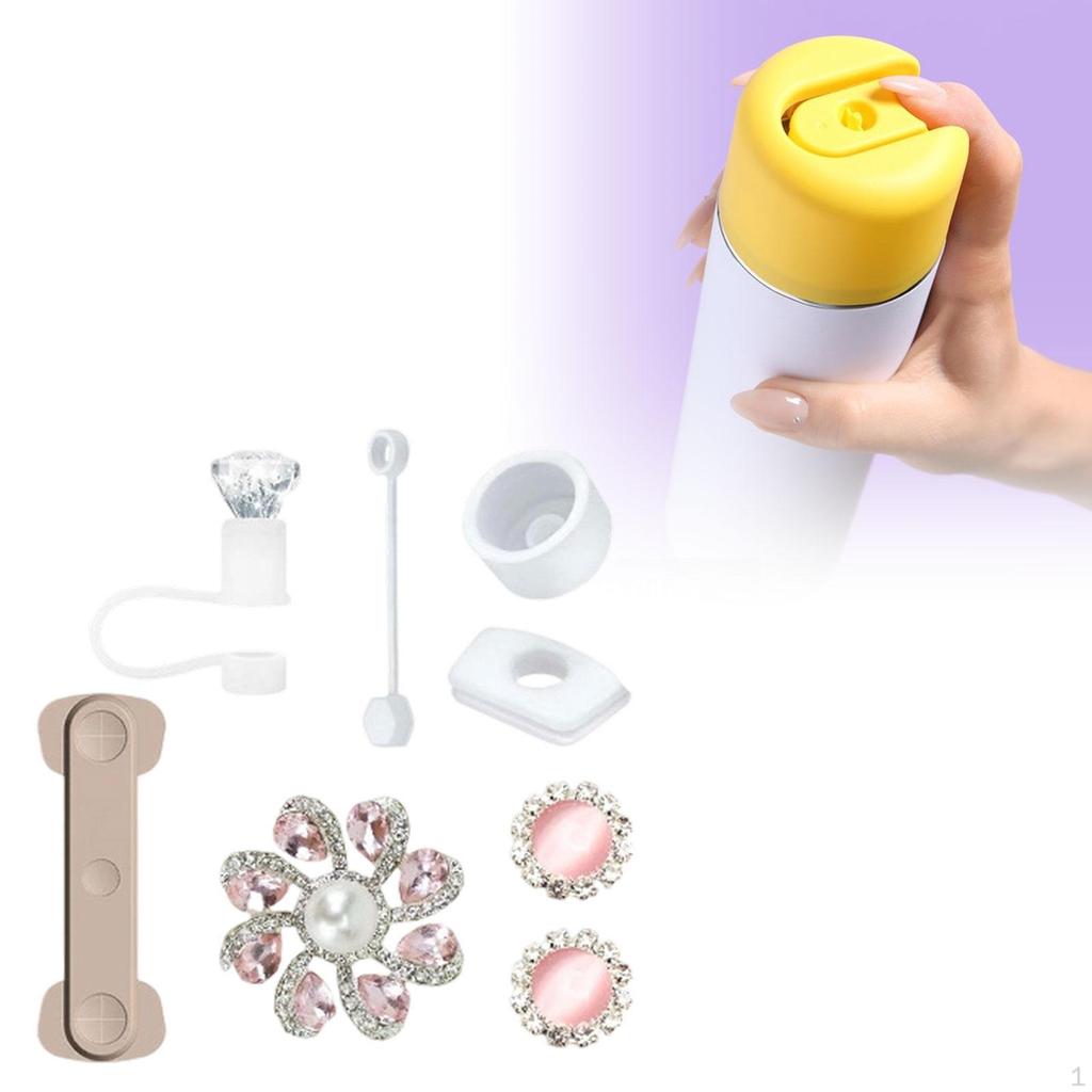 Cup -Accessoires Set, Charms, Ideal Gift for Tumbler, Stylish Spilling Stopper, Parts Ornament