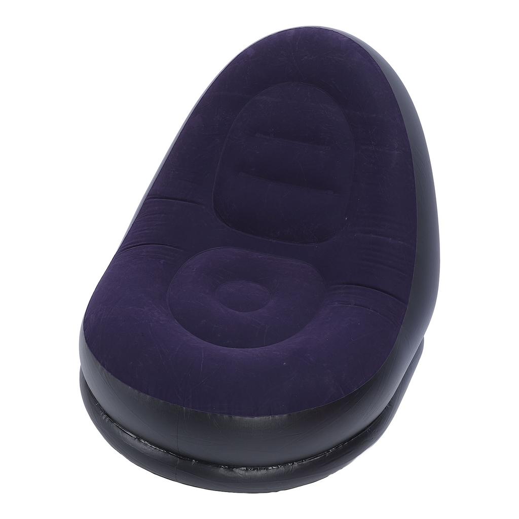 Inflatable Sofa Chair Stylish Simple Soft  ing Blow Up Lounger Chair with Footstool for Living Room Outdoor Travel Camping Picnic