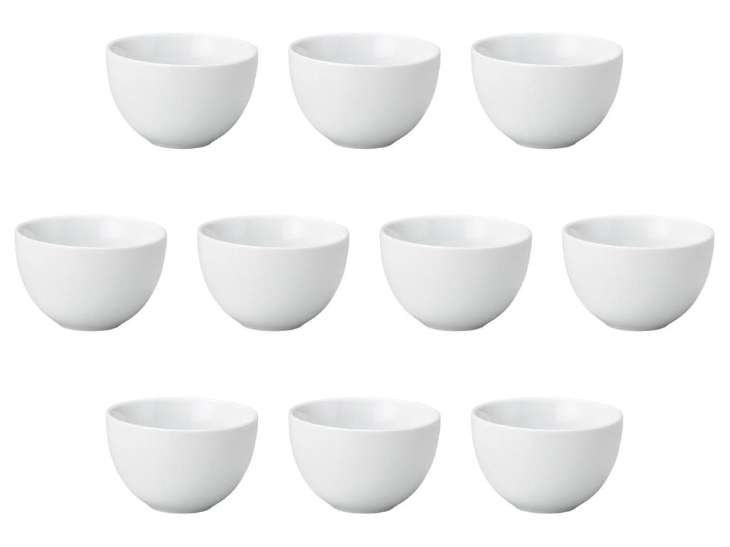 Set of 10 White Porcelain Small Sencha Teacups X Cm Made In Setomonohonpo [8.2 5.2 (150cc)] Sencha, China,