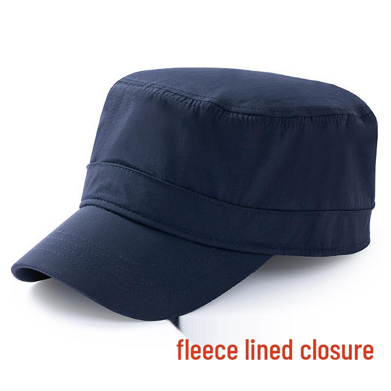 Men's Plus Size Quick-Drying Flat Top Hat - Trendy, Warm & Versatile for Autumn/Winter