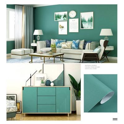 Papier Peint Adhésif PVC Macaron 80cm Amovible Couleur Unie Vinyle Sticker Mural - Décoration Maison Meubles de Chambre Papier Contact DIY