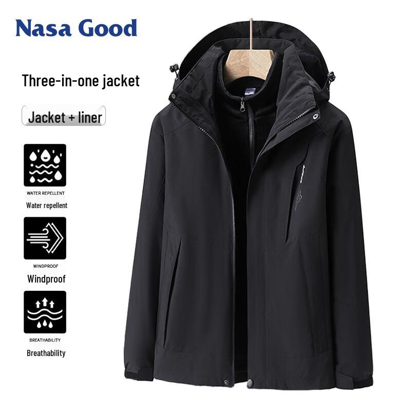 NASA GOOD Official Trendy Men's Hooded Baseball Jacket