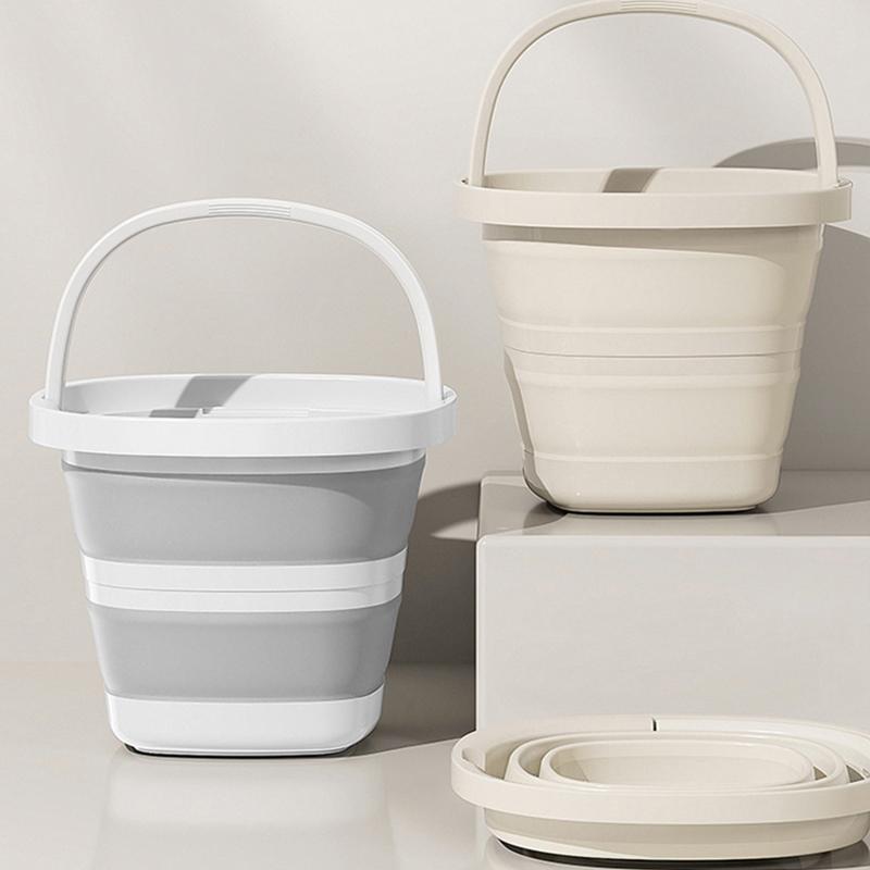 Balde de Água Dobrável Material Espessado Reforçado Grande Capacidade Multiuso Armazenamento Portátil Balde Utilitário para Pesca Economia de Espaço