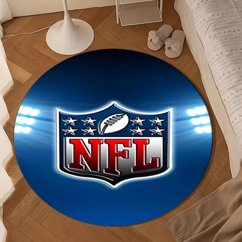 NFL Team Collection Round mat, Anti-slip Circle Carpet Chair rug For livingroom,Bedroom, doormat home decor Gift Christmas Gifts