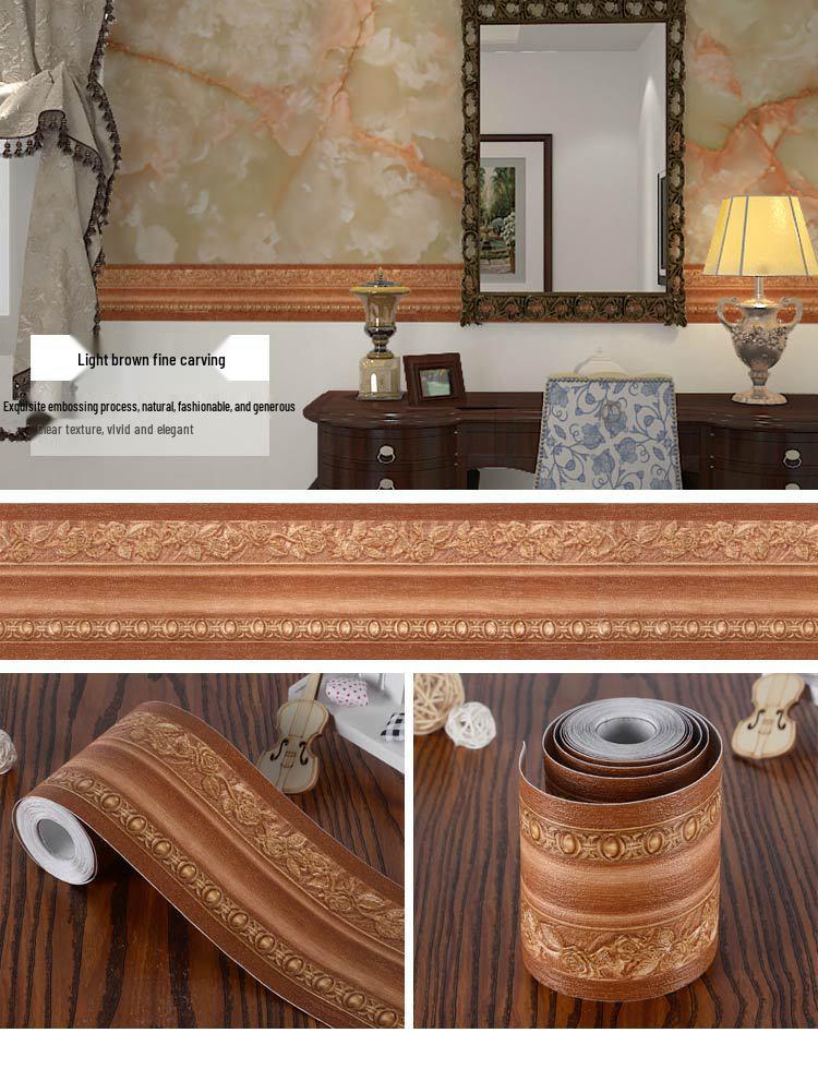 Plintă Decorativă Impermeabilă din PVC și Autocolante de Perete pentru Casă