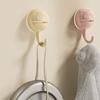 2Pcs Decorative Suction Cup Hook No-drill Towel Hanger Clothes Towel Storage Hook  Living Room