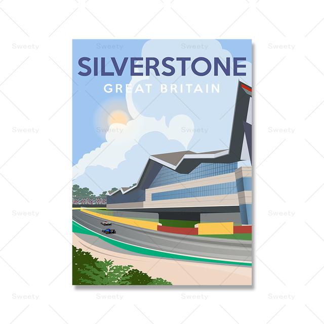 Monaco Interlagos Spa trykte plakater Racing kanadiere maler moderne abstrakte veggkunstbilder