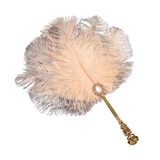 

Dancing Fan Classical Dance Training Fan with High-Rebound Simulated Feather Silk Surface Thickened Bamboo Ribs Fan Hanfu Cheongsam Accessories