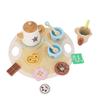 Wooden Teapot Tea Cup Set for Little Girls Role Playing Enhance Social Skills Pretend Wood Tea Set