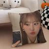 singer cute SSakura Miyawaki Cushion Cover Throw Pillow Cover Hidden Button Durable Polyester Chair Cushion