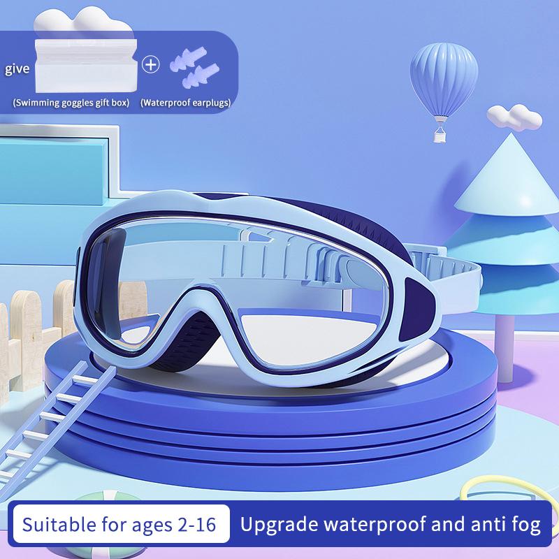1Pcs Boys Girls Professional Diving Goggles Glasses Children Swimming Goggles Caps Waterproof Anti-fog Big Box
