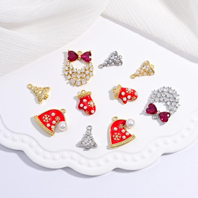 Sweet Christmas Pendant Atmosphere Christmas Hat Gloves Accessories Pendant Vd1643-1667
