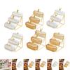 Fruit Basket Bowl Fruits Holder 3 Tier Versatile with Metal Stand Serving Tray for