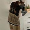 Vest for Women Knitted Sleeveless Sweater Vest Oversize Vintage Cardigan Vest Casual Vest Tops