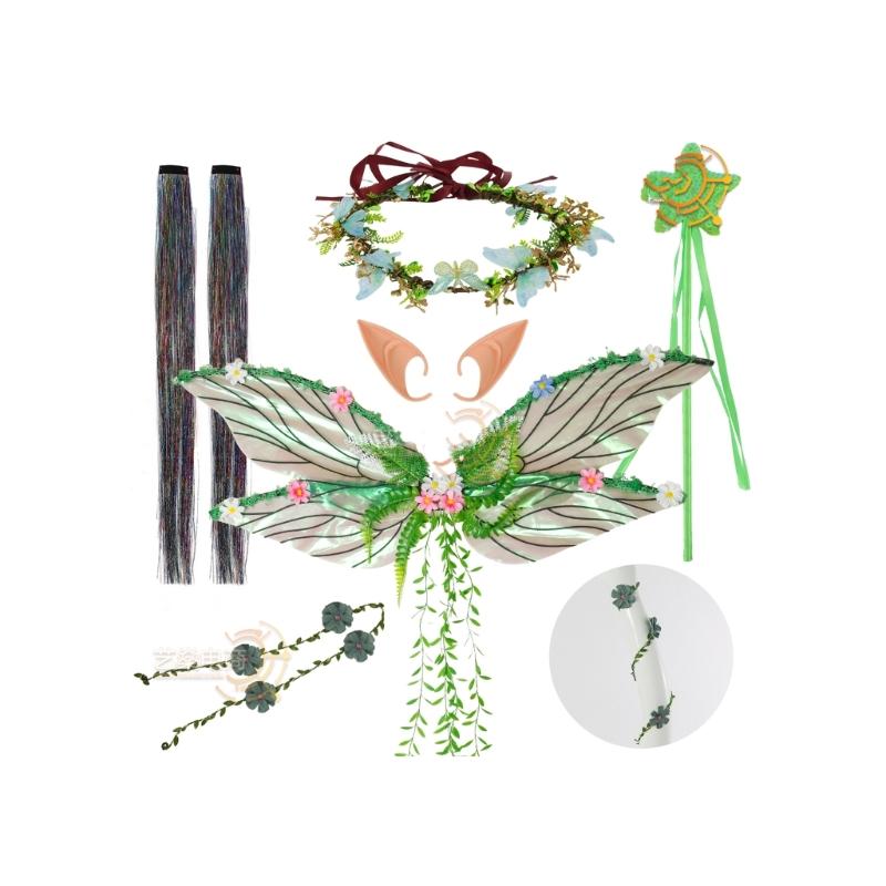 

Adjustable Fantasy Elf Wing Set With Durable Netting Fabric Halloween Accessory Ideal For Role Playing And Themed Event 1
