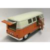 KiNSMART 1/32 Scale 1962 Volkswagen Bus Pullback Diecast Car (Ivory x Orange)