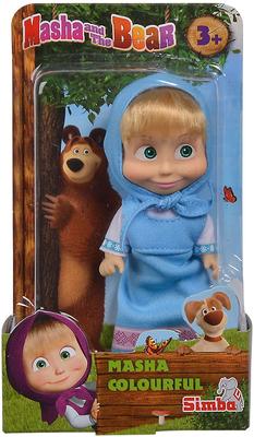 Masza i Niedźwiedź Masza Mini Lalka 12cm Niebieska 109301678