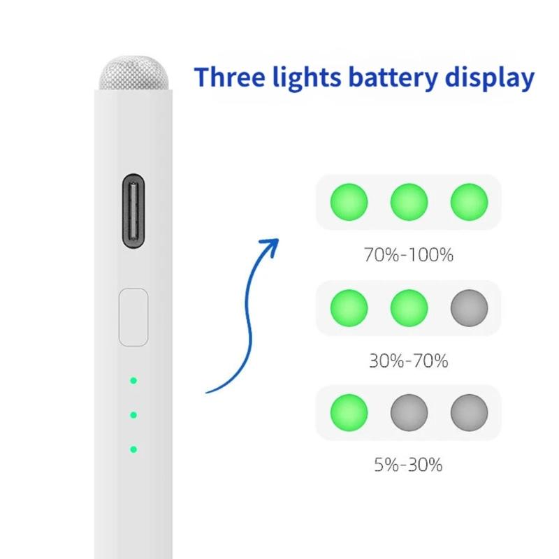 Magnetic Capacitive Writing with 2 In 1 Tip Rechargeable Active Pen for Pencil Compatible Devices & Touch Screens