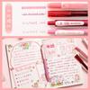 4pcs Vintage Color Gradient Pens Set, Quick Dry Gel Ink Pen and Fluorescent Highlighter Marker Drawing Paint Office School A6458