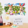 Creative Easter Wall Stickers 3D Breakthrough Stickers Easter Bunny Wall Decals For Home Roomm Room Party