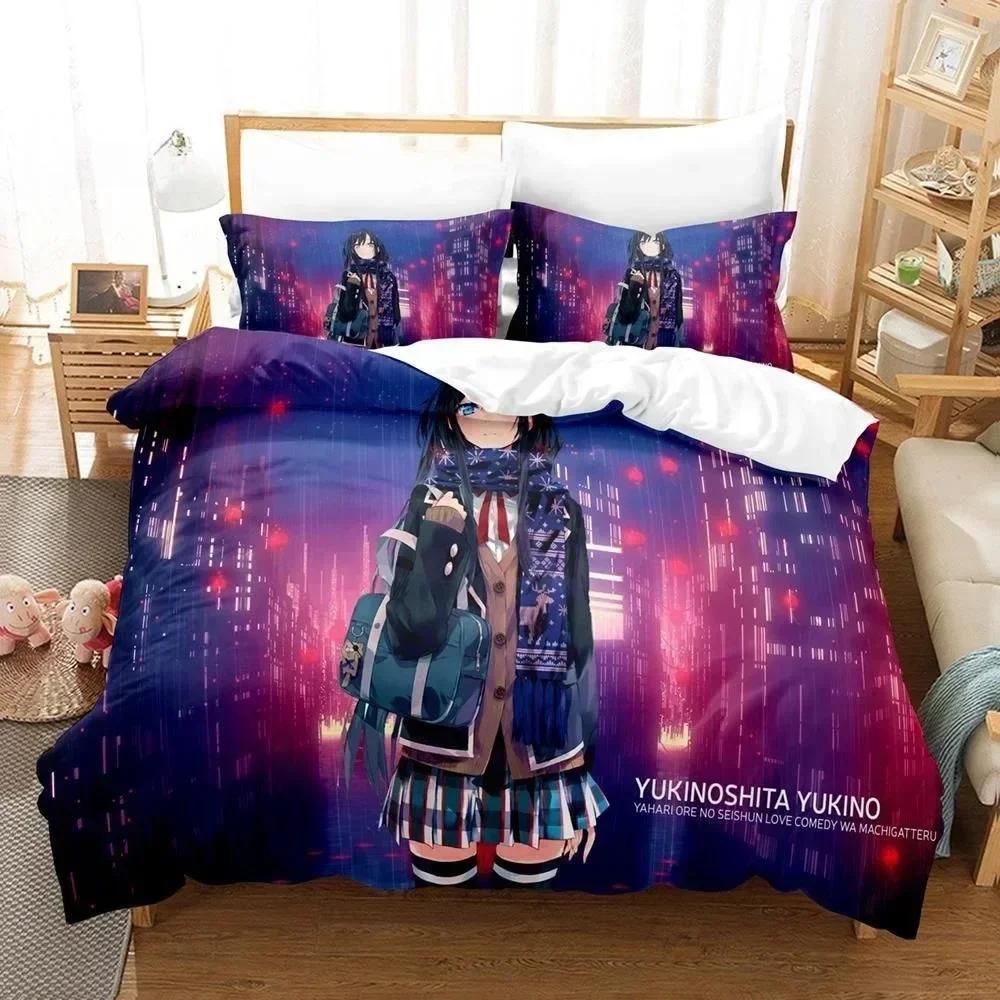 3d Anime My Teen Romantic Comedy SNAFU Bedding Set Single Twin Full Queen King Size Bed Set Adult Kid Bedroom Duvet Cover Sets