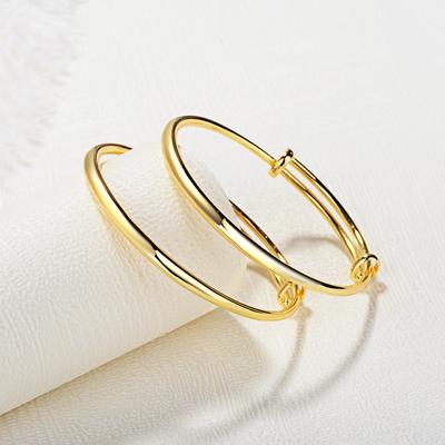 Bracciale in oro con sabbia laotiana, piatto leggero, braccialetto rotondo, braccialetto in oro imitazione, braccialetto placcato oro fatto a mano, braccialetto da sposa con gioielli in oro