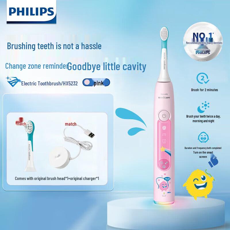 

Philips Sonicare Kids Electric Toothbrush HX5232 Series