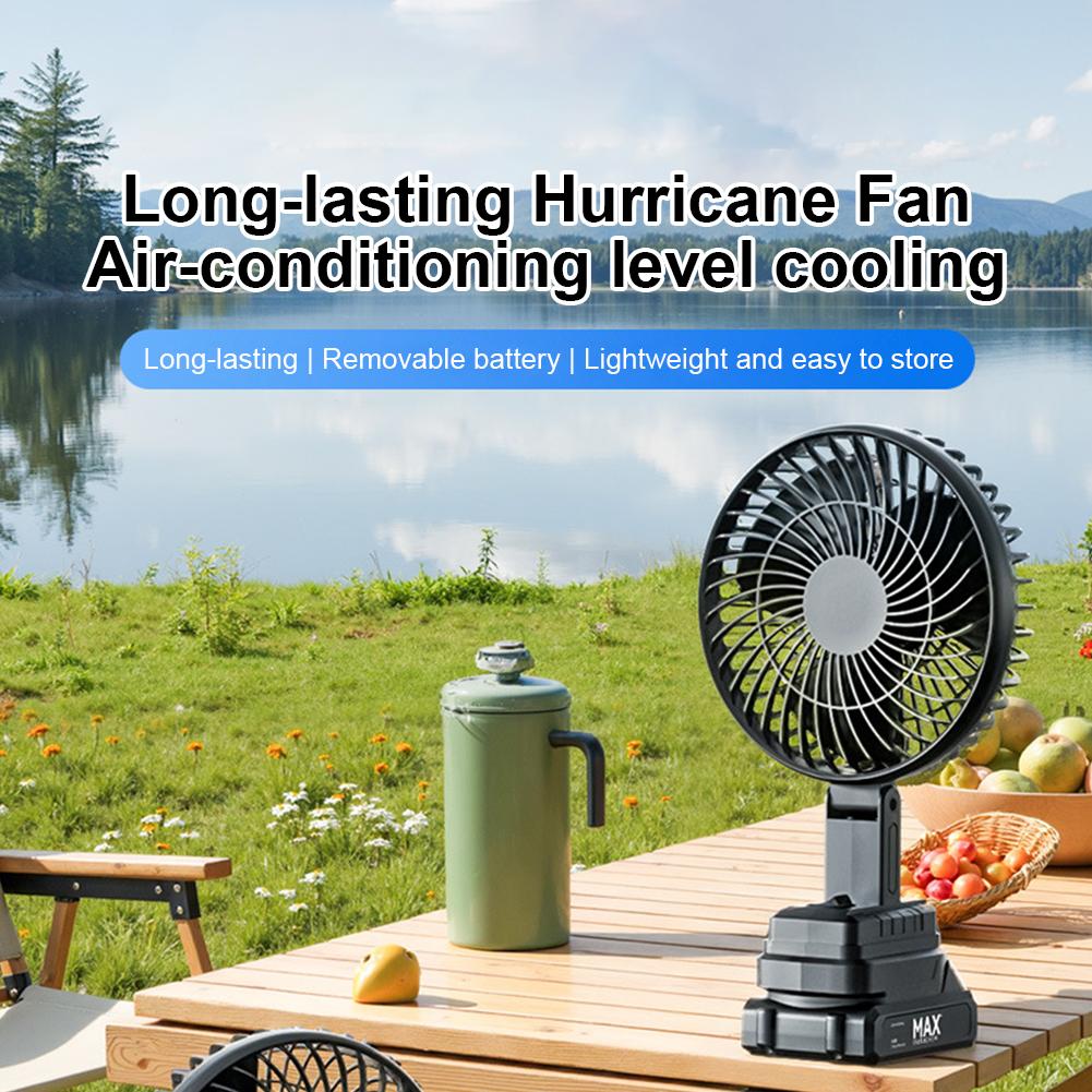 Portable Cordless Fan Rechargeable Personal Desktop Table Fan for Indoor Outdoor Tent Travel BBQ Fishing Jobsite