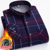 New Men's Double-sided Fleece Warm Long-sleeved Shirt, Thickened for Winter, Cold-resistant, Street Trend Business Casual