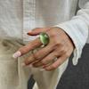 IngeSight.Z Bohemia Transparent Multicolour Resin Ring for Women Punk Exaggerate Geometric Chunky Ring Daily Jewelry Accessories