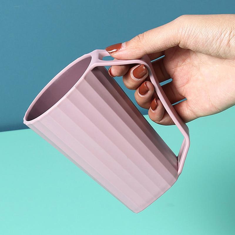 

Новый минималистский стаканчик для мытья, студенческий стаканчик для чистки зубов, креативный стаканчик для зубной щетки, портативный пластиковый стаканчик для путешествий пар 11*8cm розовый