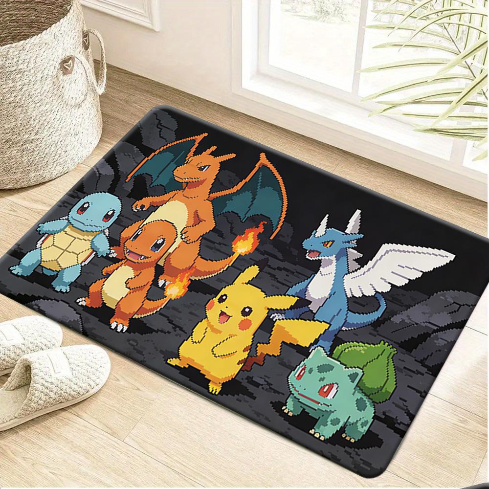 Pokemon Charizard Print Doormat Anti-slip Absorbent Floor Mat for Home Entrance Bedroom Living Room Decor