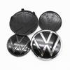 FD06-Valve Stems Caps For Volkswagen Polo 2019 2020 2021 2022 2023 2024 1Pc 139mm 110mm Car Logo Front Bonnet Hood Rear Trunk Emblem