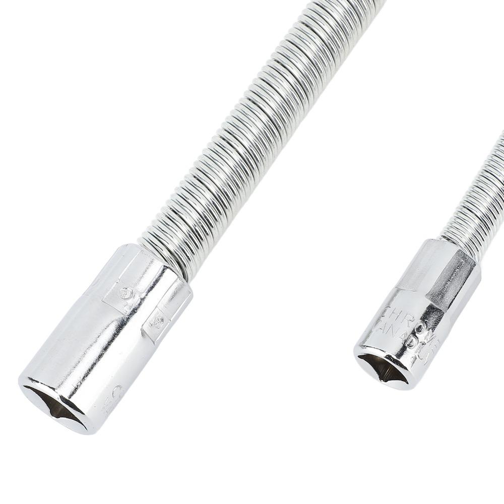 3Pcs Silver Bendable Shaft Set Carbon Steel Flex Socket Wrench Socket Extension Bar  Automotive