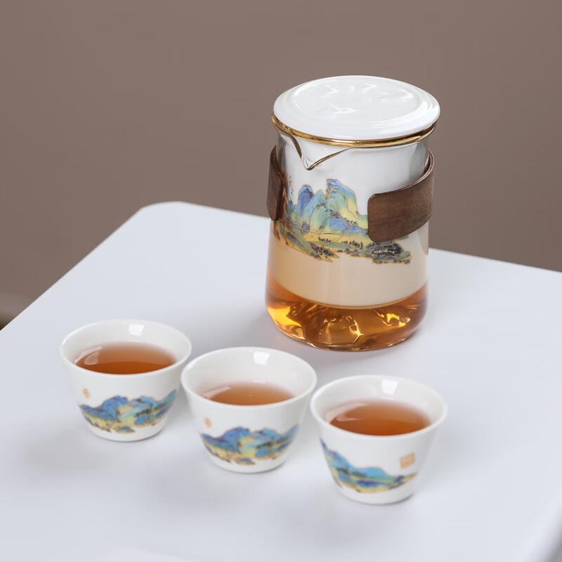 Chinese Ceramic Portable Kung Fu Travel Tea Set