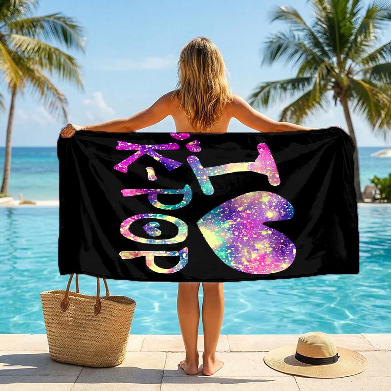 Kpop Fashion Beach Towel: Ideal for Summer Adventures Soft, absorbent and quick drying suitable for swimming and bathing