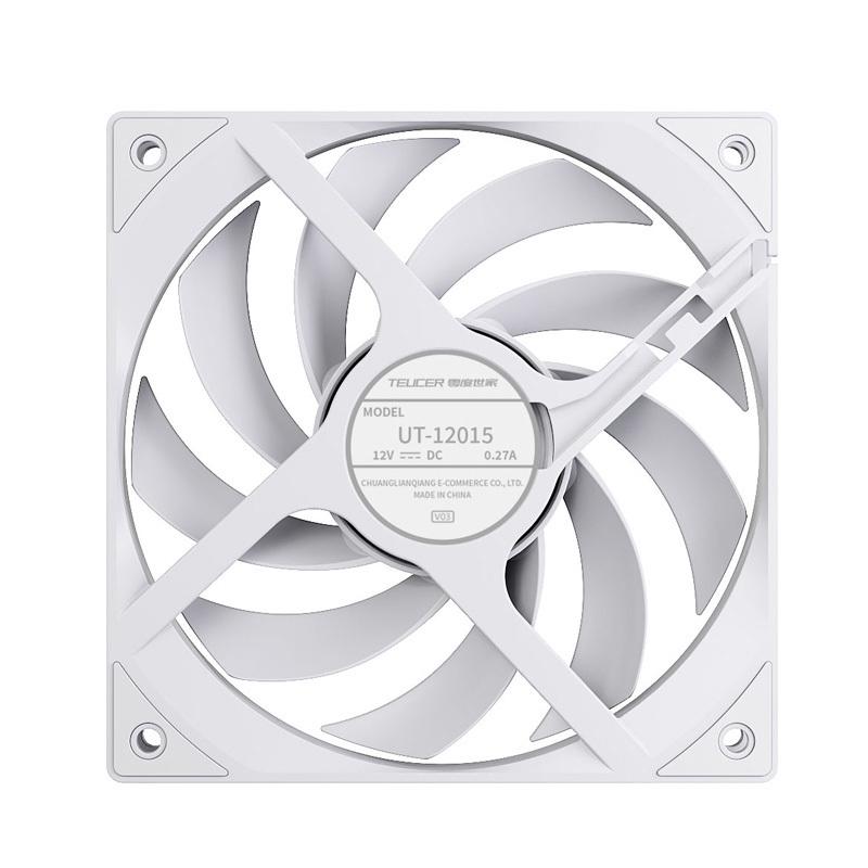 Teucer UT-12015 Ultrathin 15mm Thinckness 12cm Chassis Fan 12V/4Pin PWM FBD Bearing PC Case Cooling Ventilator 1-10pcs with Hub