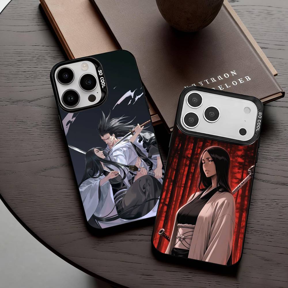 Etui na telefon R-Retsu Unohana B-Bleachs Dla iPhone17,16,15,14,13,12,11 Plus,Pro Max Czarny Cukierkowy srebrny etui na telefon