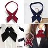 Feminine Cross Collar Bowtie Badge For School Uniforms And College Wear