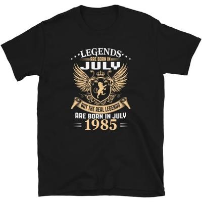 Kings Legends Are Born In July 1985 Birthday Gift T Shirt Men Crewneck Cotton Short Sleeve Fashionable Casual Summer Tee Tops