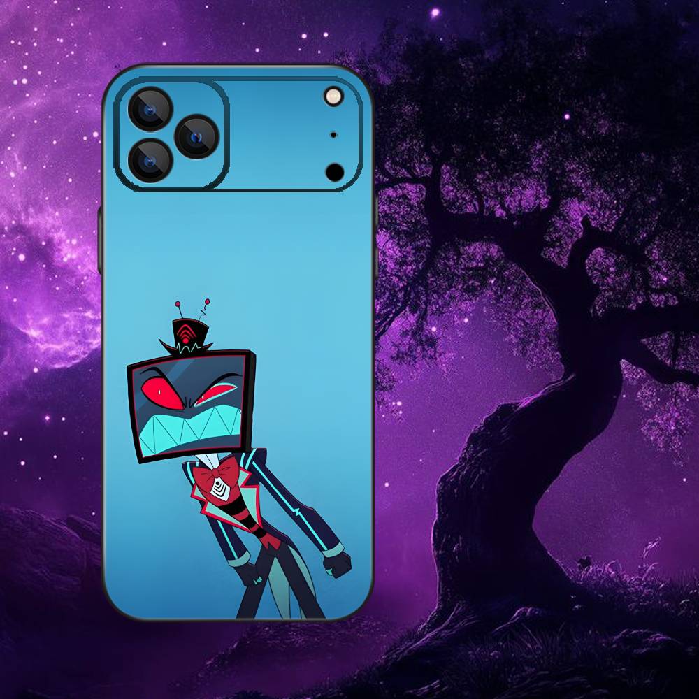 VOX Trust Us H-HazbinS Phone Case For iPhone 17,16,15,14,13,12,11,Pro,Max,Plus,E,SE4,Air,Mini Black Soft Funda