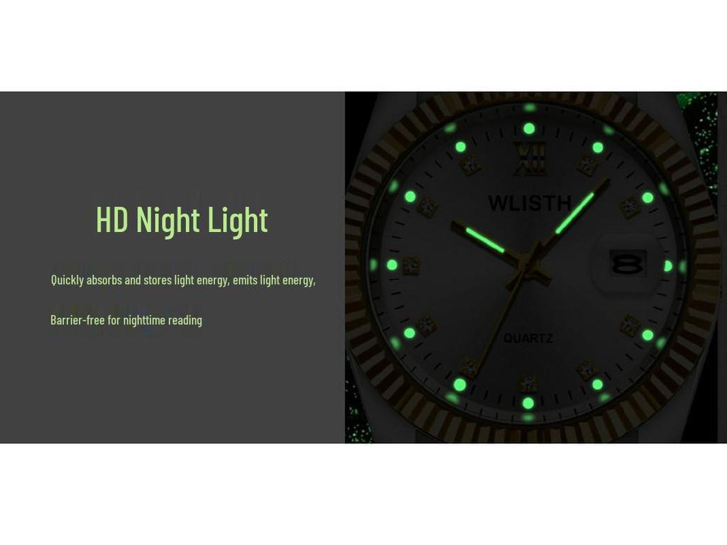 Wolis Waterproof Quartz Couple Watches - Elegant Men's and Ladies' Wristwatches