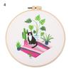 Needle Crafts Cross Stitch Kit Needlework Tools Flowers Embroidery Black Cat Pattern Embroidery Set