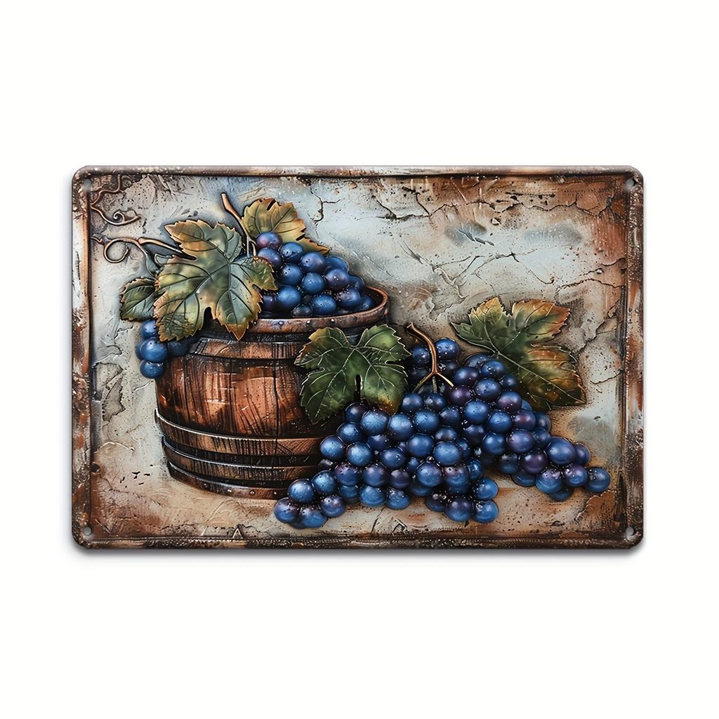 Vintage 3D Vegetables and Fruits Metal Tin Sign Plaque Decorative Plates for Farm Club Man Cave Bar Home Hotel Cafe Wall Decor
