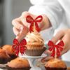 Cupcake Decorations 24 Pieces Decor Christmas Cupcake Toppers Decor For Home Event Family Celebration Party Table Gathering