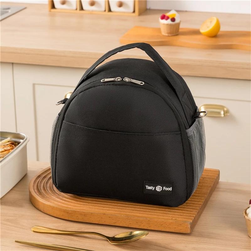 Oxford Large Capacity Insulated Portable Lunch Bag for Workers Portable Lunch Box Insulated Bag Can Be Slung Over The Shoulder